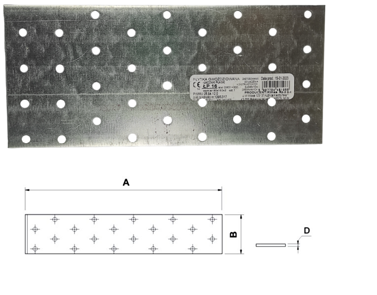 Łącznik płaski do drewna LP-16